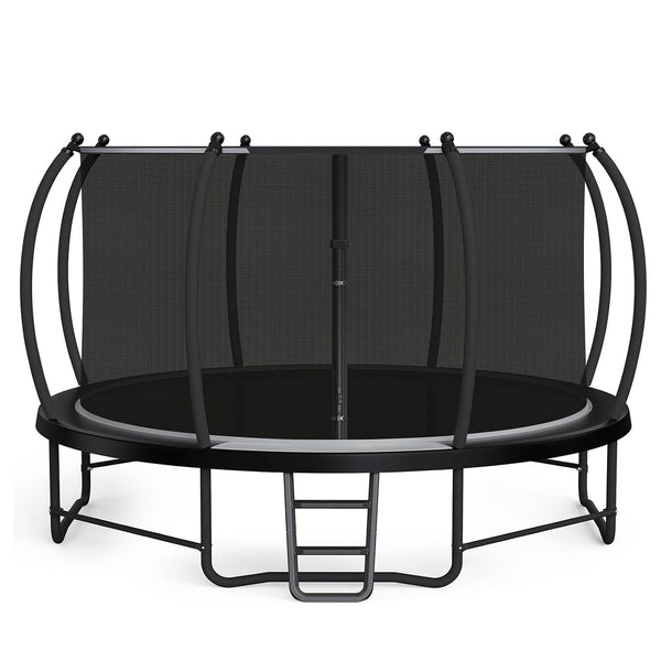 Daolar Outdoor Trampolin Ø 244/305/366/427 cm Kindertrampolin Garten mit Sicherheitsnetz und Leiter, bis 300kg